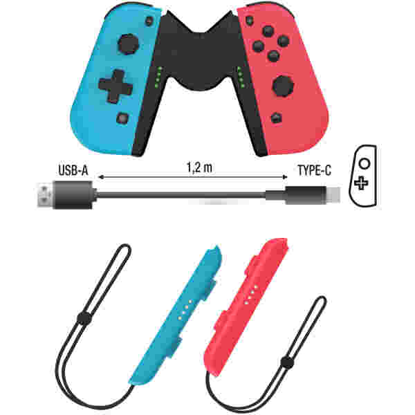 F&G SWITCH JOY-CON BLUETOOTH DUO PRO PACK - MODRE/RDEČE BARVE - Image 4