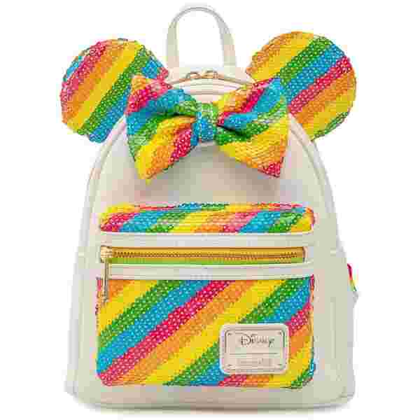 LOUNGEFLY DISNEY SEQUIN RAINBOW MINNIE MINI NAHRBTNIK