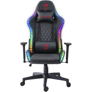 GAMING STOL - MARVO CH-35BK RGB ČRNE BARVE