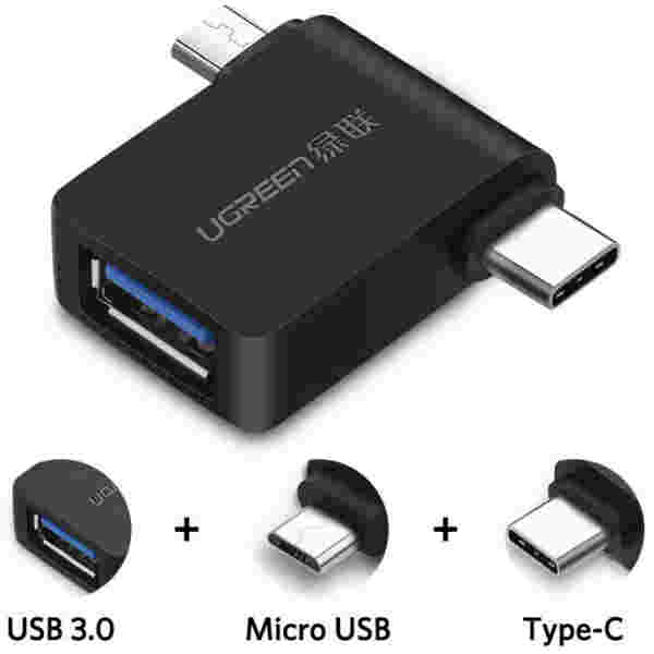 Ugreen OTG adapter USB 3.0 na USB-C / micro USB