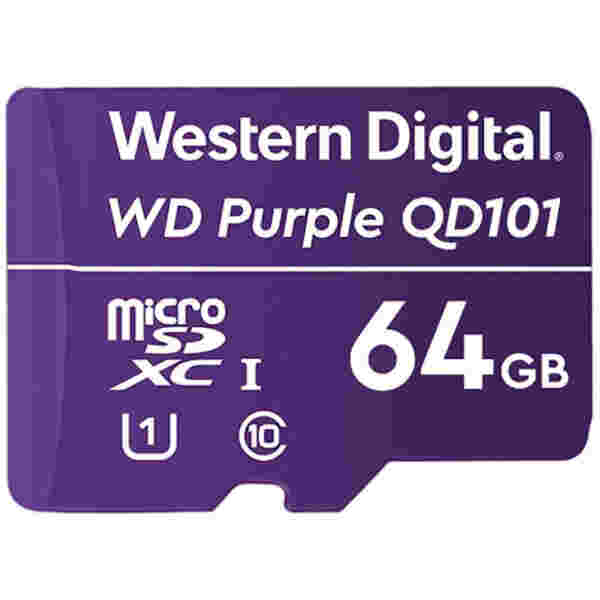 Spominska kartica SDXC-Micro 64GB WD Purple 80MB/s U1 UHS-I (WDD064G1P0C)