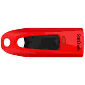 Spominski ključek 32GB USB 3.0 Sandisk Ultra 100MB/s - plastičen/drsni/rdeč (SDCZ48-032G-U46R)