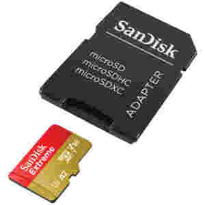 Spominska kartica SDXC-Micro 128GB Sandisk Extreme 190MB/s/90MB/s U3 V30 UHS-I +adapter (SDSQXAA-128G-GN6MA)