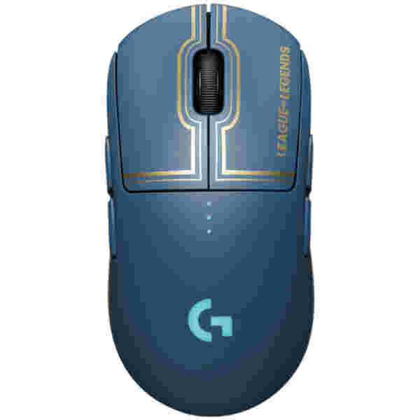 Miš Logitech brezžična optična gaming G PRO LOL Wave 2 modra (za levičarje in desničarje) LightSpeed senzor (910-006451)