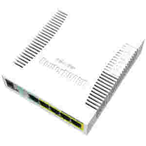 STIKALO 5-PORT Mikrotik 100/1000 PoE-pasivni (CSS106-1G-4P-1S)