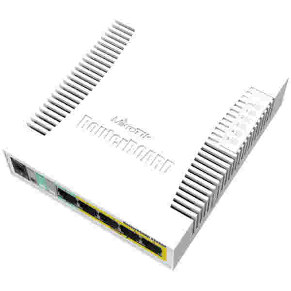 STIKALO 5-PORT Mikrotik 100/1000 PoE-pasivni (CSS106-1G-4P-1S)