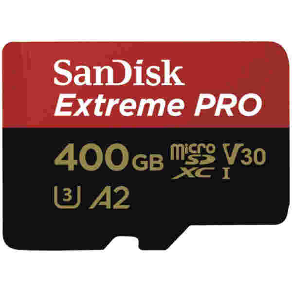 Spominska kartica SDXC-Micro 400GB Sandisk 170MB/s U3 V30 UHS-I (SDSQXCZ-400G-GN6MA) +adapter