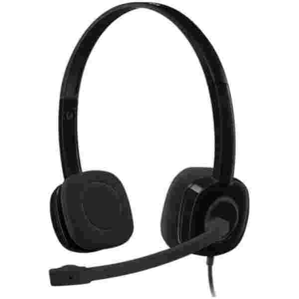 Slušalke Logitech 3.5 H151 stereo z mikrofonom - črne (981-000589)