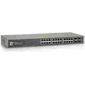 STIKALO 24-PORT 4x SFP LevelOne 100/1000 Web Smart L2 (GES-2451)