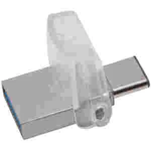 Spominski ključek 32GB USB 3.1/USB-C Kingston 100MB/s 15MB/s kovinski micro duo srebrn (DTDUO3C/32GB)