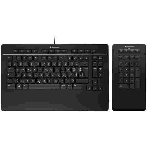 Tipkovnica Žična 3Dconnexion Keyboard Pro US international | SLO gravura črna + NumPad (3DX-700092)