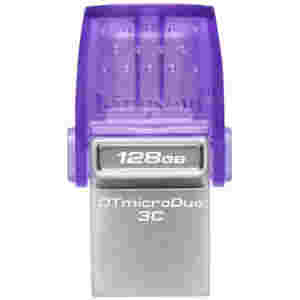 Spominski ključek 128GB USB 3.2/USB-C Kingston DT microDuo3G3 200MB/s - plastičen/microduo/moder (DTDUO3CG3/128GB)