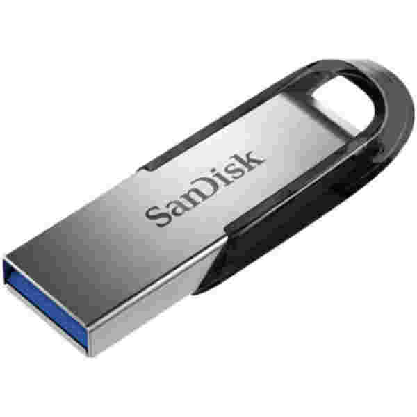 Spominski ključek 256GB USB 3.0 Sandisk Ultra Flair 150MB/s 60MB/s kovinski-plastičen brez pokrovčka črno-srebrn (SDCZ73-256G-G46)