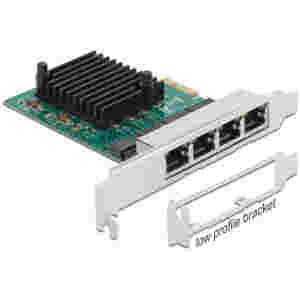 Mrežna kartica PCIe 4xRJ45 Gigabit Delock RTL8111 (89025)