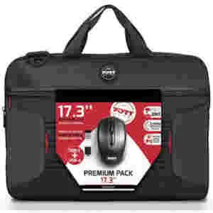 Torba za notesnik 43,9 cm (17,3″) Port Premium Pack + WL miška črna (501874)