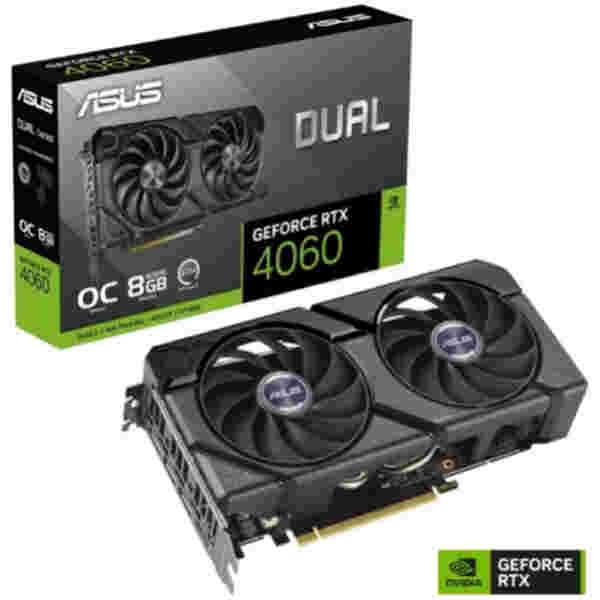 Grafična kartica nVidia RTX4060 Asus EVO Dual OC - 8GB GDDR6  | 1xHDMI 2.1a 3xDisplayport 1.4a (90YV0JC7-M0NA00)