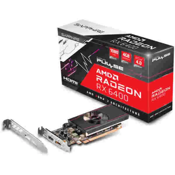 Grafična kartica AMD RX 6400 Sapphire Gaming Pulse - 4GB GDDR6  | 1xDisplayport 1.4a 1xHDMI 2.1a - low profile (11315-01-20G)