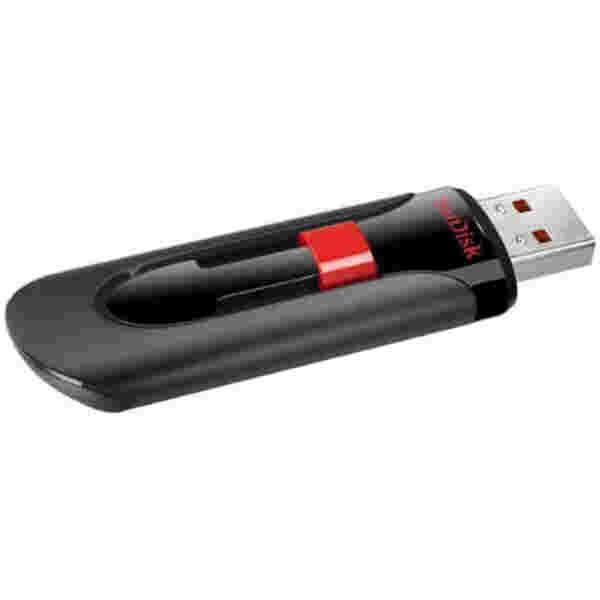 Spominski ključek 32GB USB 2.0 Sandisk Cruzer GLIDE 9MB/s plastičen drsni črn rdeč (SDCZ60-032G-B35)