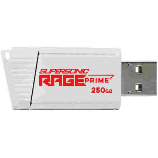 Spominski ključek 250GB USB 3.2 Patriot Supersonic Rage 600MB/s plastičen izvlečni bel (PEF250GRPMW32U)