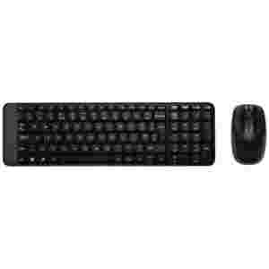 Tipkovnica in miš Logitech brezžična desktop MK220 US international črna SLO gravura (920-003168)