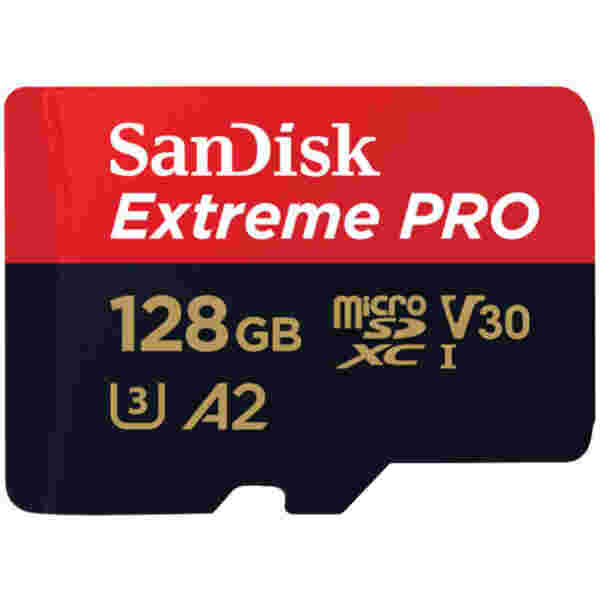 Spominska kartica SDXC-Micro 128GB Sandisk Extreme Pro 200MB/s/90MB/s U3 V30 UHS-I +adapter (SDSQXCD-128G-GN6MA)