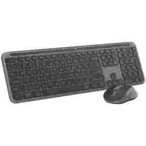 Tipkovnica in miš Logitech brezžična + Bluetooth Signature Slim Combo MK950 US international grafitna Bolt USB reciever SLO gravura (920-012490)