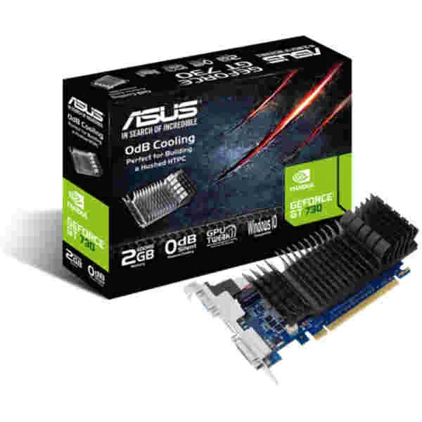 Grafična kartica nVidia GT730 Asus Silent Low Profile - 2GB DDR5  | 1xDVI 1xHDMI 1.4b 1xVGA (90YV06N2-M0NA00)