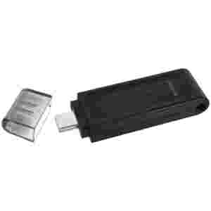 Spominski ključek 64GB USB-C Kingston DT70 - plastičen/s pokrovčkom/črn (DT70/64GB)