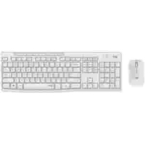 Tipkovnica in miš Logitech brezžična desktop MK295 SLO bela silent gravura 920-009824