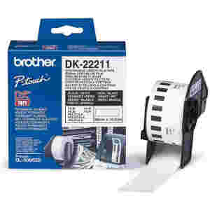 Nalepke za tiskalnik Brother DK22211 neskončne nalepke - film bel 29mm x 15