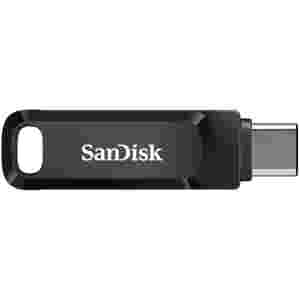 Spominski ključek 64GB USB 3.2/USB-C USB-C Sandisk Dual Drive Go 150MB/s plastičen vrtljiv črn (SDDDC3-064G-G46)