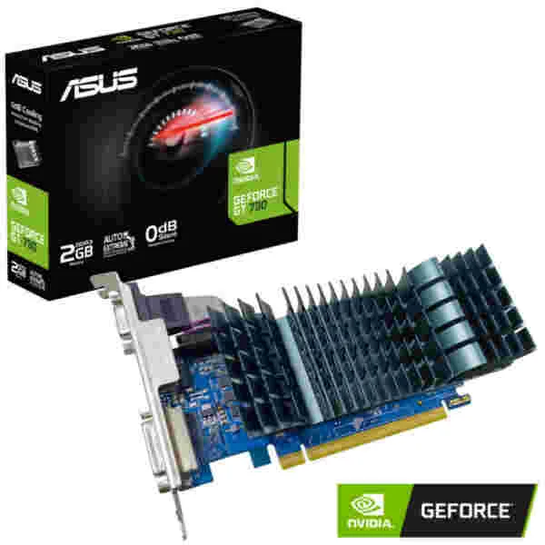 Grafična kartica nVidia GT730 Asus Silent Low Profile - 2GB DDR3  | 1xDVI 1xHDMI 1.4b 1xVGA - pasivno hlajenje (90YV0HN0-M0NA00)