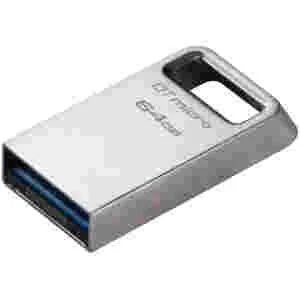 Spominski ključek 64GB USB 3.2 Kingston DT Micro 200MB/s - kovinski/micro/srebrn (DTMC3G2/64GB)