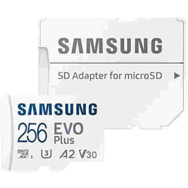 Spominska kartica SDXC-micro 256GB Samsung  EVO Plus 130MB/s U3 V30 UHS-I (MB-MC256KA/EU) +adapter