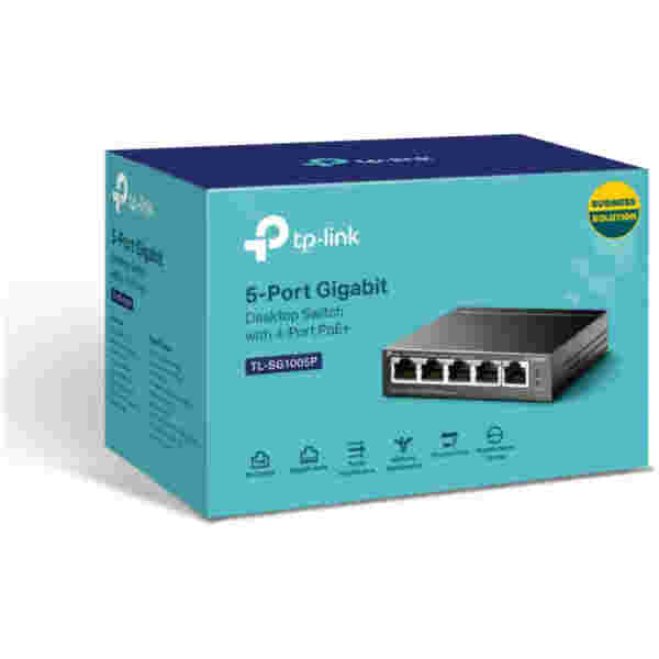 STIKALO 5-PORT TP-Link 100/1000 (TL-SG1005P-V2)