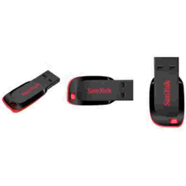 Spominski ključek 32GB USB 2.0 Sandisk Cruzer Blade 15MB/s - plastičen/brez pokrovčka/črn (SDCZ50-032G-B35)