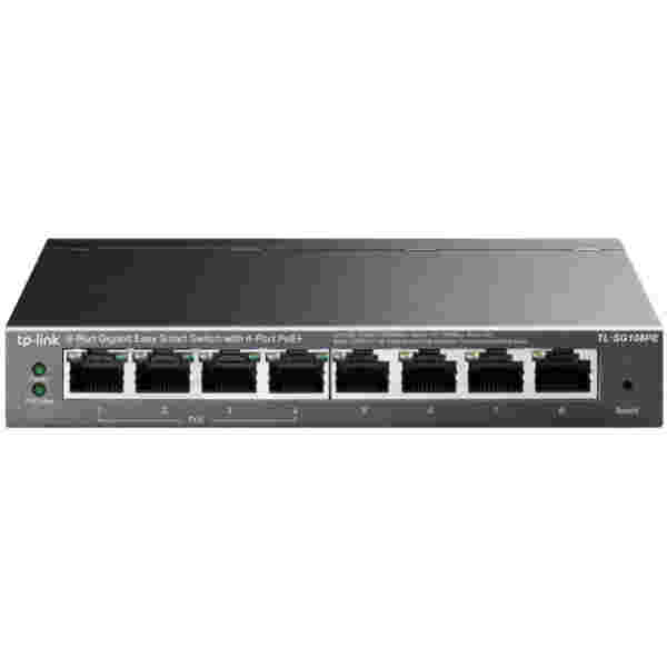 STIKALO 8-PORT TP-Link Easy Smart 100/1000 PoE Managed (TL-SG108PE)