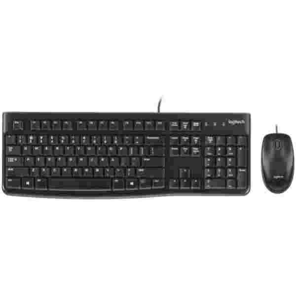 Tipkovnica in miš Logitech USB K120 US international črna (920-002563)