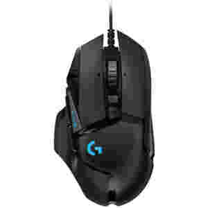 Miš Logitech USB G502 optična gaming 11 gumbov 16000DPI RGB črna (910-005470)