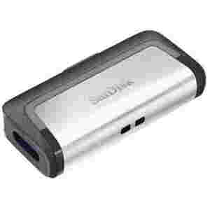 Spominski ključek 128GB USB 3.2/USB-C Sandisk Ultra Dual 150MB/s plastičen drsni srebrno-črn (SDDDC2-128G-G46)