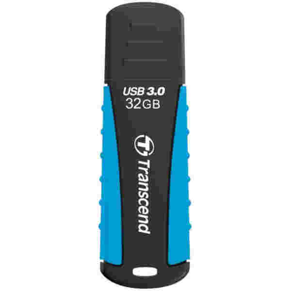 Spominski ključek 32GB USB 3.0 Transcend JF810 70MB/s - plastičen/s pokrovčkom/črno-moder (TS32GJF810)