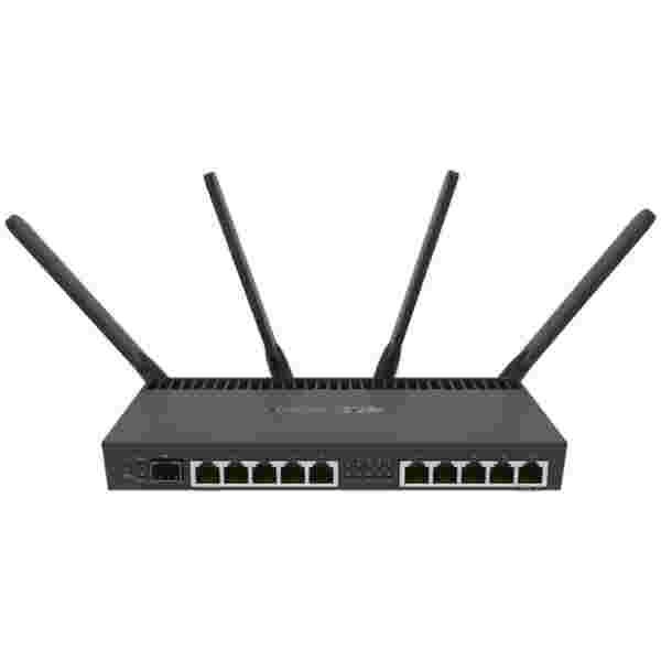 Usmerjevalnik brezžični Mikrotik WiFi5 802.11ac AC2000 1733Mbit/s 10xLAN 1xSFP+ 4x antena (RB4011iGS+5HacQ2HnD-IN)