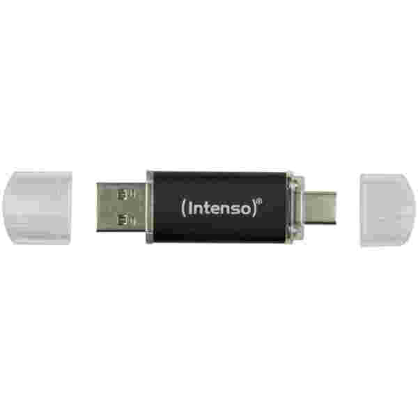 Spominski ključek 32GB USB 3.2/USB-C Intenso Twist Line 70MB/s plastičen s pokrovčkom črn (3539480)