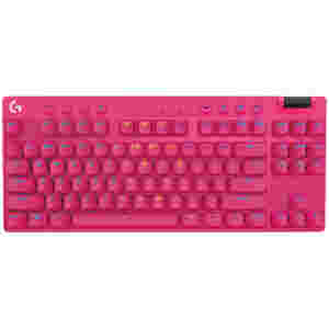 Gaming Tipkovnica brezžična Logitech G PRO X TKL LIGHTSPEED US | SLO gravura roza RGB (920-012159)