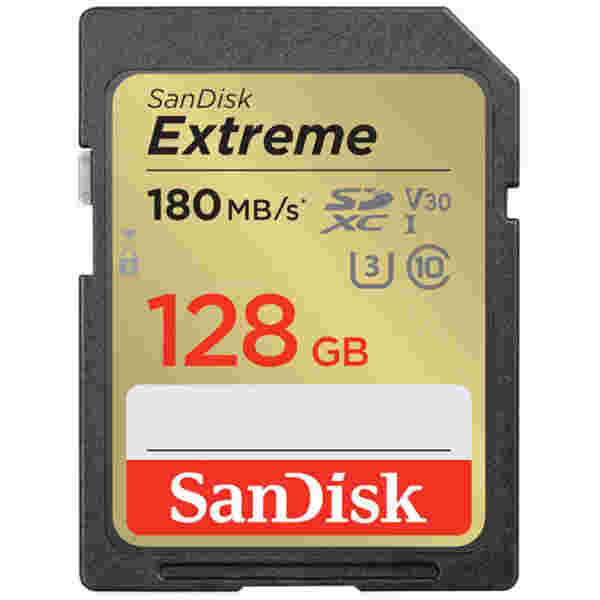 Spominska kartica SDXC 128GB Sandisk Extreme 90MB/s/180MB/s U3 V30 UHS-I (SDSDXVA-128G-GNCIN)