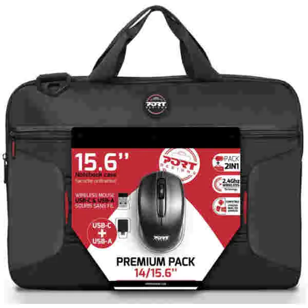 Torba za notesnik 39,6 cm (15,6″) Port Premium Pack + WL miška črna (501873) - slika 5