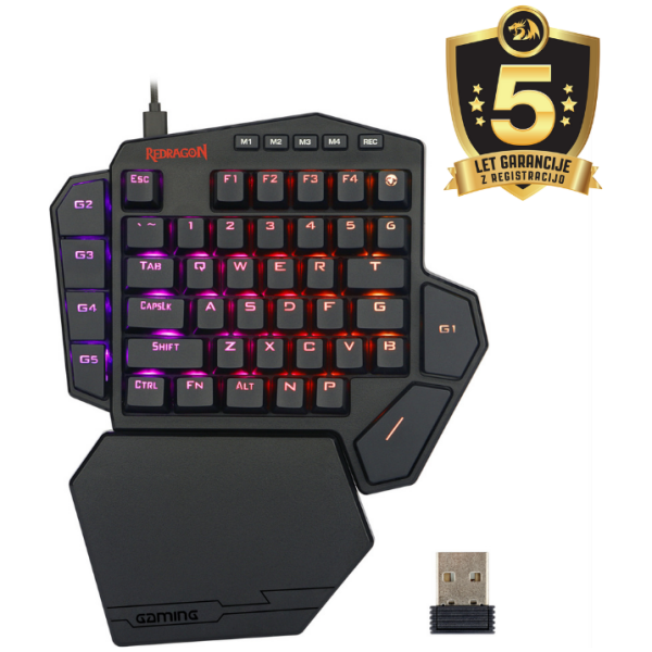 REDRAGON DITI ELITE K585RGB-KS BREZŽIČNA MEHANSKA TIPKOVNICA - RDEČA STIKALA