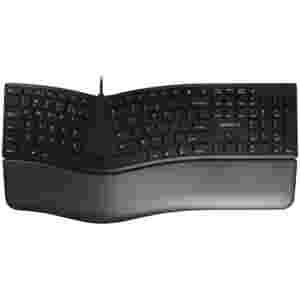 Tipkovnica Cherry USB ergonomska KC 4500 ERGO US international Ergonomska črna SLO gravura (JK-4500GB-2)