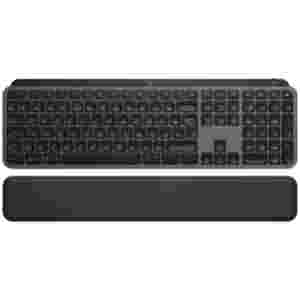 Tipkovnica Bluetooth + USB Logitech MX Keys S Plus US international | SLO gravura črna LED osvetlitev + naslon za zapestje (920-011589)