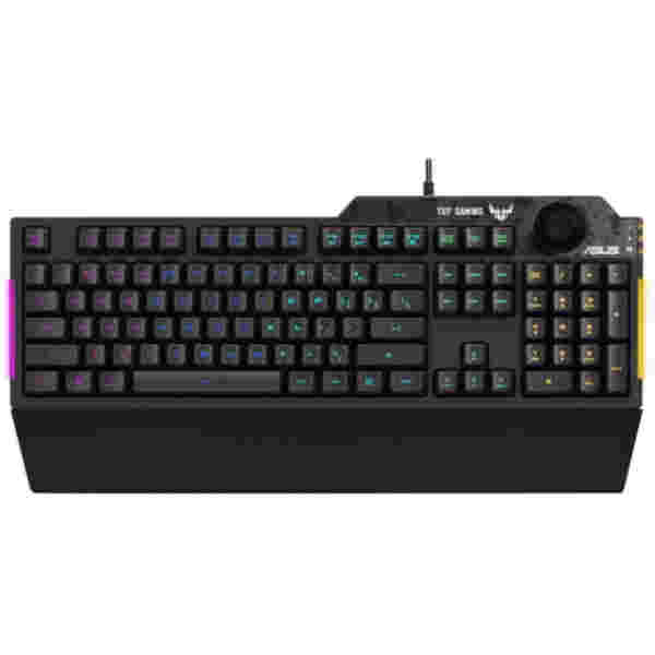 Tipkovnica Asus Gaming TUF K1 RGB osvetljena Lokalizacija US - SLO gravura (90MP01X0-BKUA00)